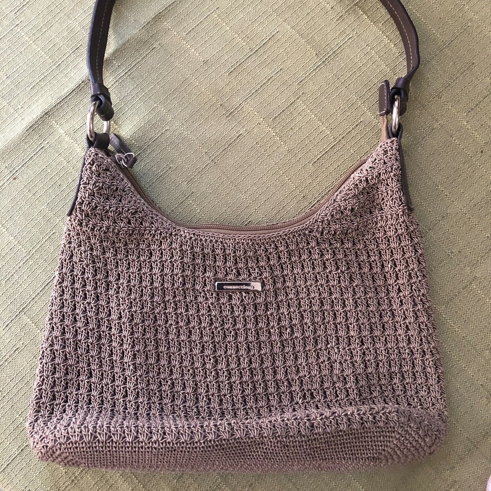 Connections Brown Crochet Shoulder Bag